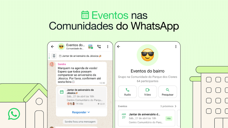 Novo recurso Eventos, no WhatsApp