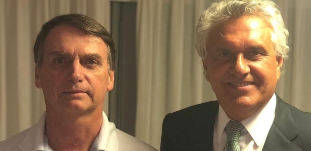 Após 1º turno, Caiado recebeu visita de Bolsonaro - Reprodução/Facebook/@Jairmessias.bolsonaro