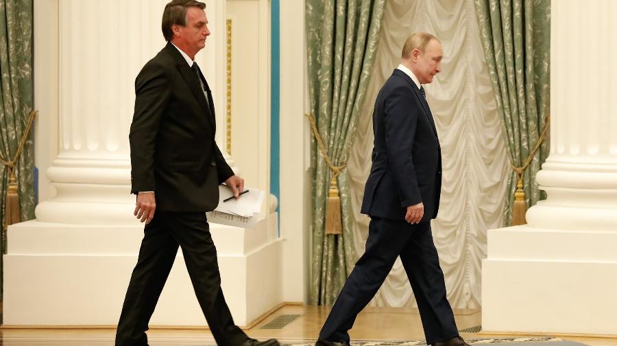 Na semana passada, o presidente Jair Bolsonaro foi até Moscou para se encontrar com Vladimir Putin - Alan Santos/PR