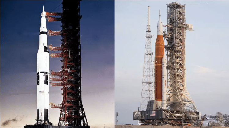 Cohetes Saturno V y SLS - NASA - NASA