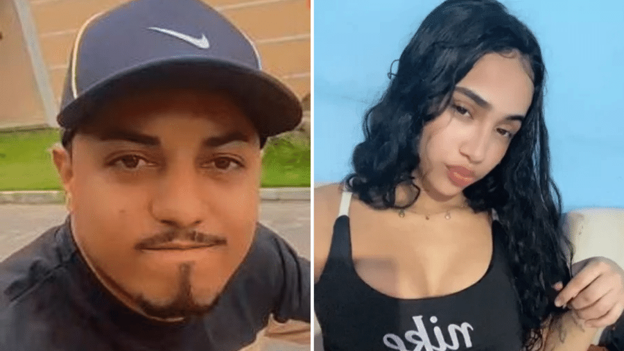 Miliciano Rômulo da Rocha Brito e adolescente Raquel Portugal Silva - Reprodução/Redes sociais