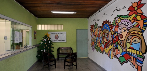 Mural criado pela artista chilena Verónica Ytier na escola municipal de ensino fundamental Infante Dom Henrique, no Canindé, na região central de São Paulo - Reinaldo Canato/UOL