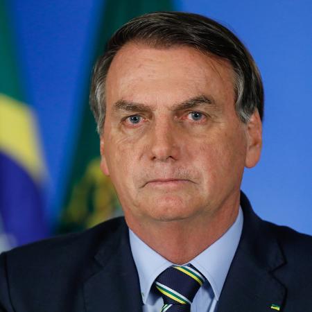 O presidente Jair Bolsonaro, em pronunciamento exibido em rede nacional - Isac Nóbrega/PR