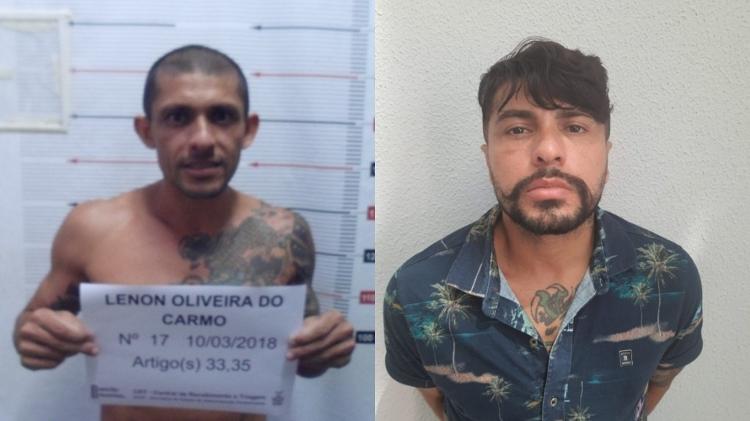 O traficante Lenon Oliveira do Carmo antes e depois das cirurgias que, segundo a polícia, foram realizadas para evitar sua identificação