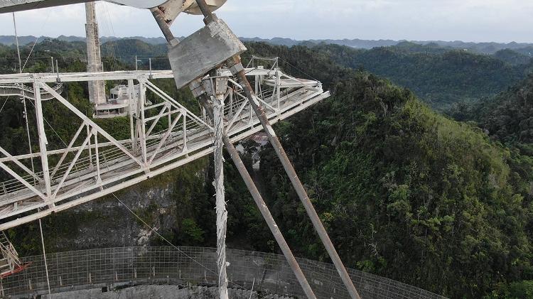 Segundo cabo do telescópio de Arecibo, que foi rompido em novembro de 2020 - UCF Today - UCF Today