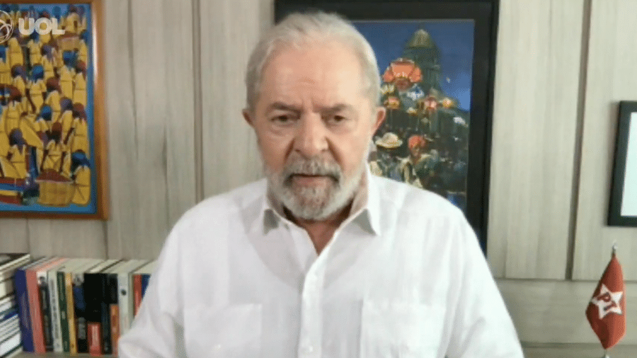 Lula durante o UOL Entrevista - Reprodução