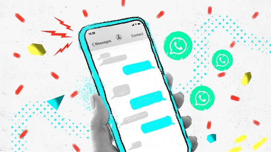 Você pode usar backup ou apps para recuperar as mensagens que haviam sido apagadas do WhatsApp - Arte UOL