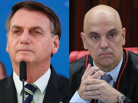 Jair Bolsonaro e Alexandre de Moraes - Montagem
