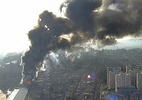 Incêndio atinge galpão de recicláveis na zona leste de São Paulo - GloboNews/Reprodução