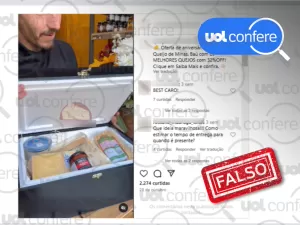 Post usa vídeo de loja para anunciar kit de queijo com outro valor; é golpe