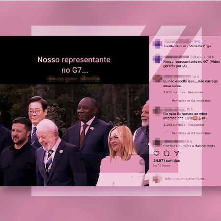 24.junho.2025- Lula não estava bêbado no G7, vídeo foi alterado por IA 24.junho.2025- Lula não estava bêbado no G7, vídeo foi alterado por IA