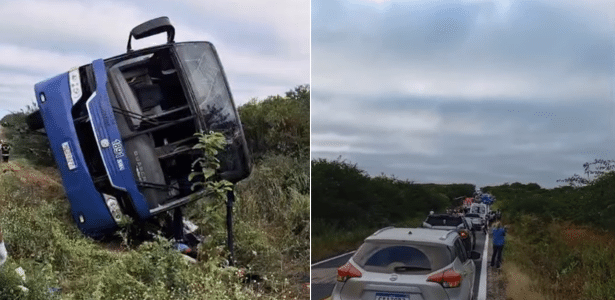 Acidente com ônibus de time de basquete deixa sete mortos no Ceará
