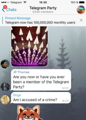 15.mar.2016 - Telegram recebe capacidade de grupos de 5 mil pessoas - Divulgação