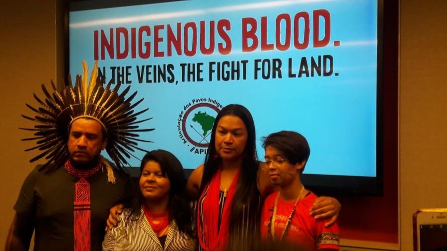 Líderes indígenas conversam com a imprensa após discurso de Bolsonaro na ONU - Tatiana Pronim/UOL