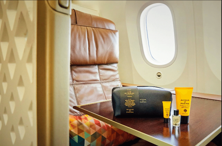 Kit de amenidades da primeira classe da Etihad - Divulgação - Divulgação