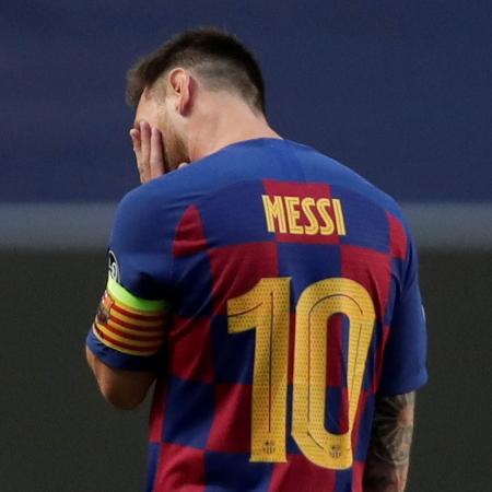 Lionel Messi durante partida do Barcelona; argentino não quer mais ficar no clube - POOL
