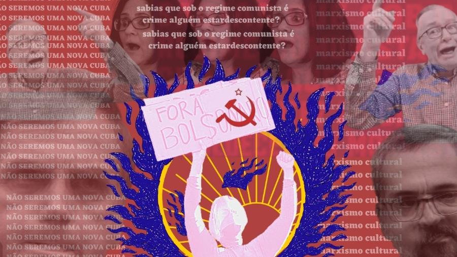 Extrema-direita faz campanha anticomunista - Arte: Camila Pizzolotto