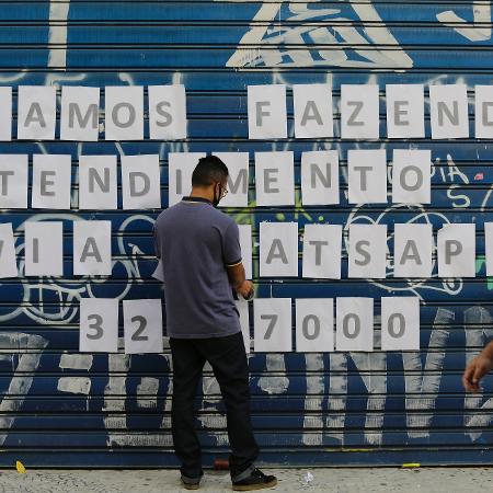 15 mar. 2021 - Comércio fechado no centro de São Paulo - Nelson Antoine/Estadão Conteúdo