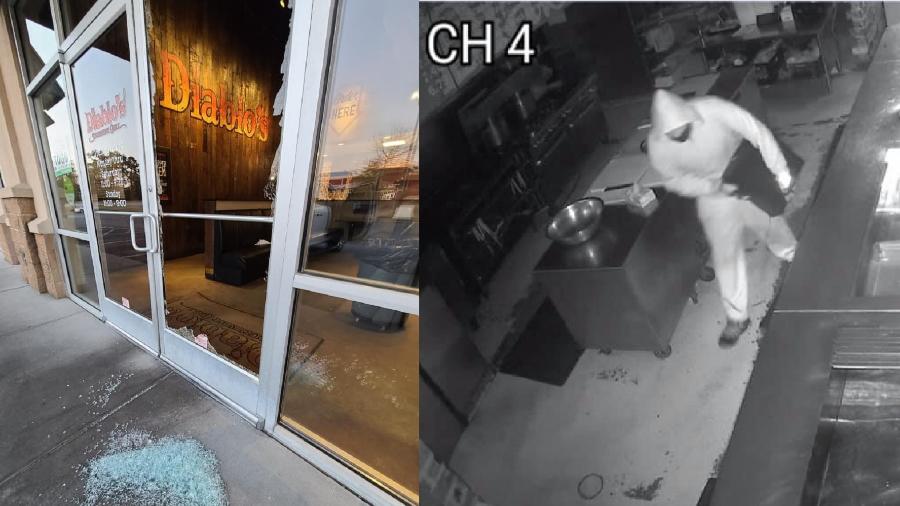 Dono de restaurante nos EUA mostra imagens de invasão no estabelecimento - Reprodução/Facebook