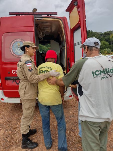 07.nov.2021 - Funcionários do ICMBio são resgatados após 5 dias desaparecidos - Divulgação/SSP-AM