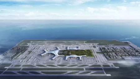 Reprodução/Dalian International Airport via CNN