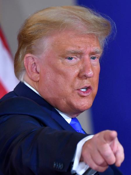 O presidente dos Estados Unidos, Donald Trump, não reconhece o resultado das eleições americanas - Mandel Ngan/AFP