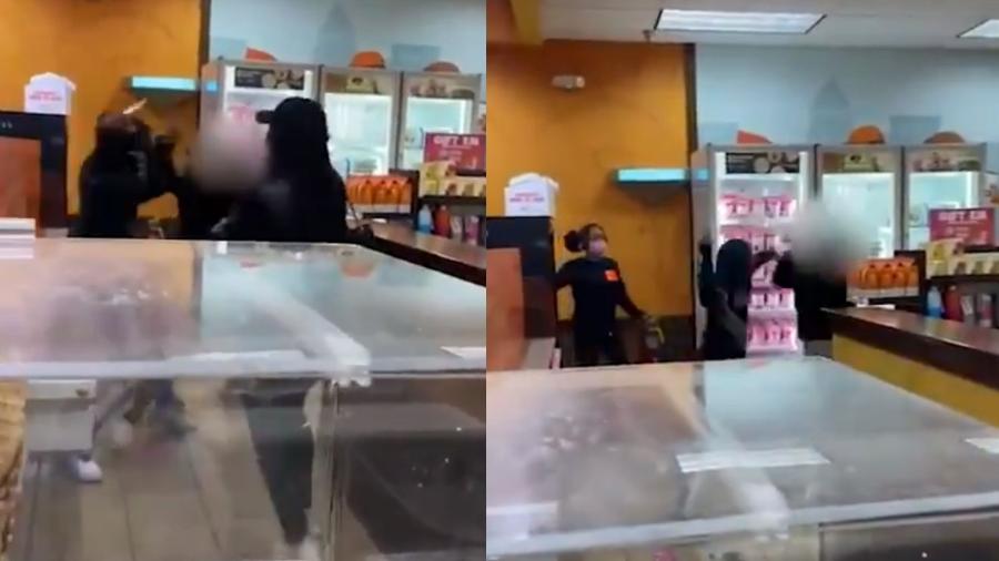Cliente ataca atendente do Dunkin "Donuts usando uma faca  - Reprodução/Twitter