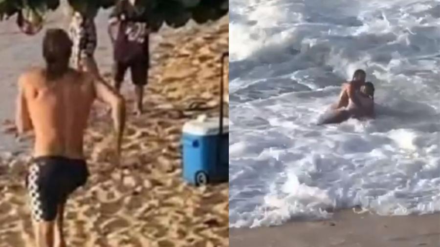 Surfista Mikey Wright salvou uma mulher que se afogava na praia de North Shore, no Havaí - Reprodução/@mikeywright69/Instagram