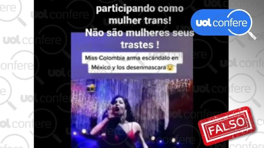 28.nov.2023 - Miss Colômbia denuncia manipulação de votos e não participação de mulheres trans  