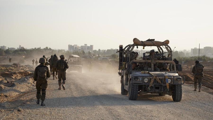 06.Dez.2023 - Tropas israelenses operando na Faixa de Gaza - Divulgação Forças de Defesa de Israel