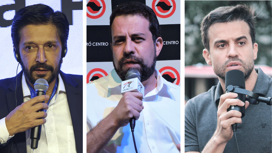 Os candidatos à Prefeitura de São Paulo Ricardo Nunes (MDB), Guilherme Boulos (PSOL) e Pablo Marçal (PRTB) - Leco Viana, Leandro Chemelle e Gabriel Silva/Estadão Conteúdo