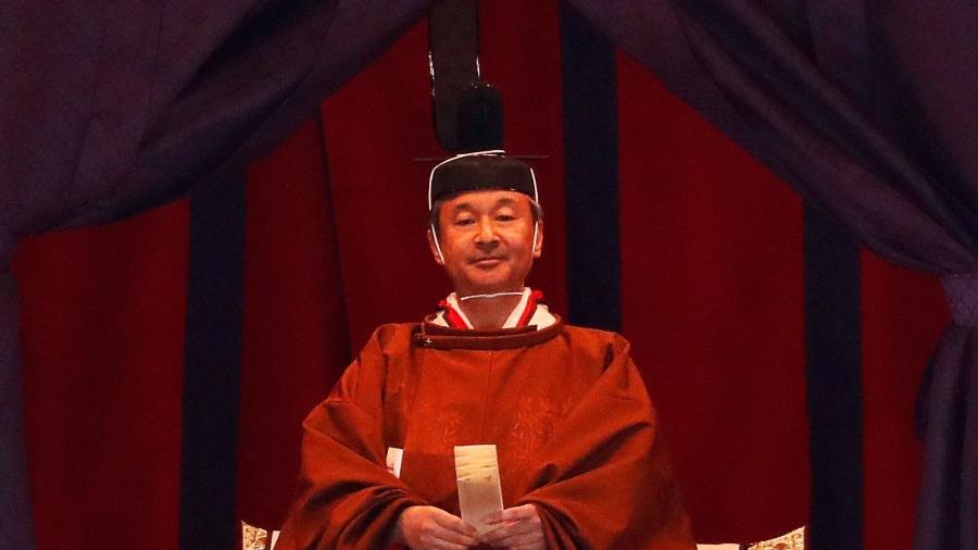 Imperador Naruhito em cerimônia de sua ascensão ao Trono do Crisântemo - Issei Kato/AFP