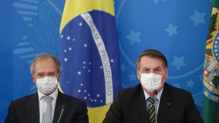 O ministro da Economia, Paulo Guedes, e o presidente Jair Bolsonaro - Dida Sampaio/Estadão Conteúdo