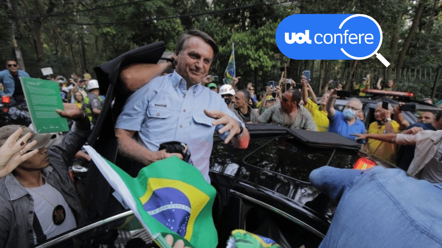 O presidente Jair Bolsonaro durante manifestação de 7 de setembro na Av. Paulista - Andre Lucas/UOL