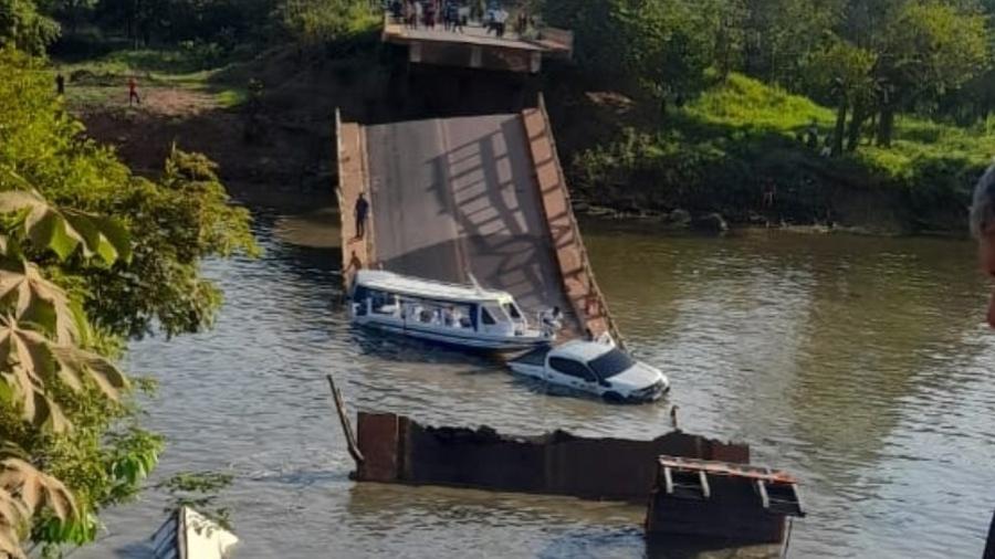 Ponte sobre rio Curuçá na BR-319 desaba e deixa mortos e feridos no AM