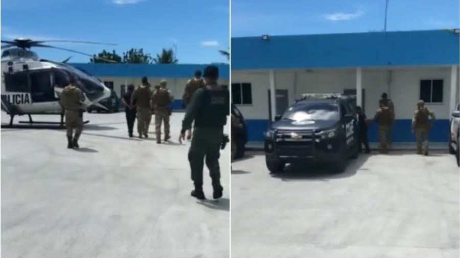 Policial civil suspeito foi preso após se entregar à PM, em Camocim, no Ceará - Reprodução