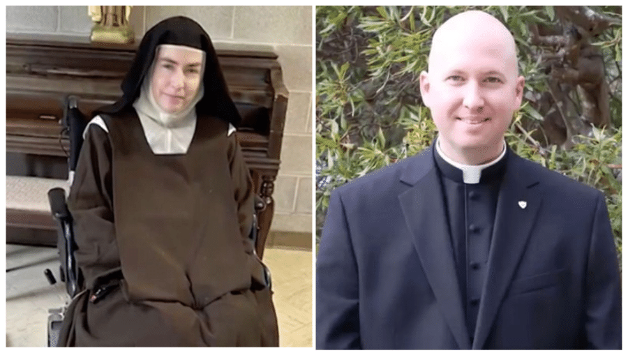 A madre superiora Teresa Agnes Gerlach diz amar o padre Philip Johnson - Reprodução/CBSTV/Facebook