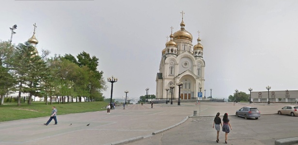 Khabarovsk é uma cidade russa de cerca de 500 mil moradores na Sibéria - Reprodução/Google Street View