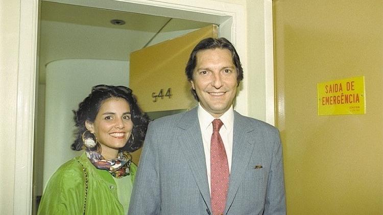 26.mai.1992 - Pedro Collor e sua mulher, Maria Thereza Collor de Mello