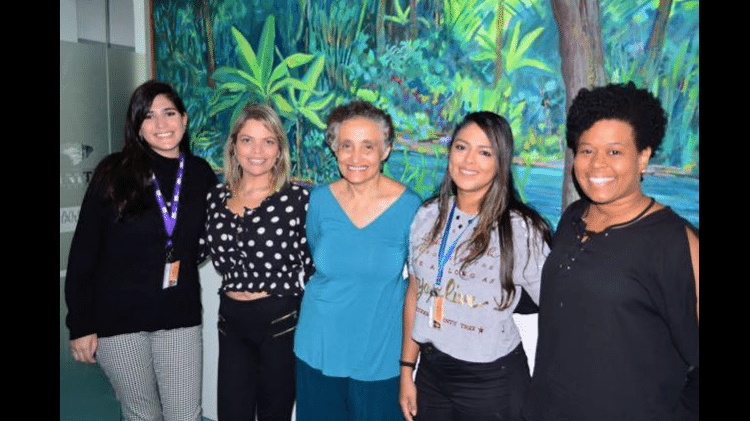 Pesquisadoras que sequenciaram o novo coronavírus: Ingra Morales, Erika Manuli, Ester Sabino, Flávia Salles e Jaqueline Goes de Jesus (da esq. para dir.) - Arquivo pessoal