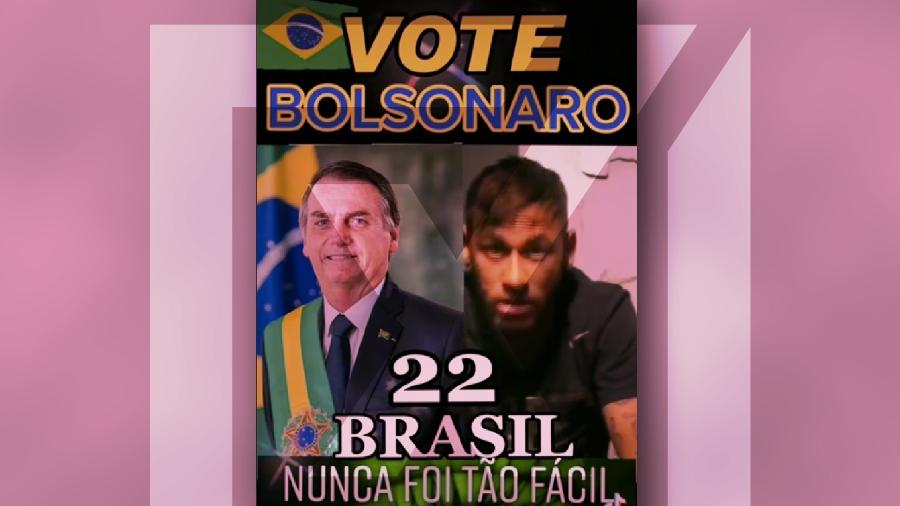 20.abr.2022 - Vídeo de Neymar com apoio a Aécio em 2014 foi editado para parecer atual e em favor de Bolsonaro - Projeto Comprova