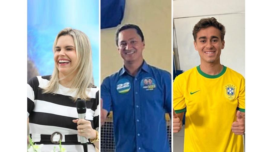 Clarissa Tércio (PP-PE), André Ferreira (PL-PE) e Nikolas Ferreira (PL-MG) são alguns dos candidatos eleitos com mais votos - Arte/UOL