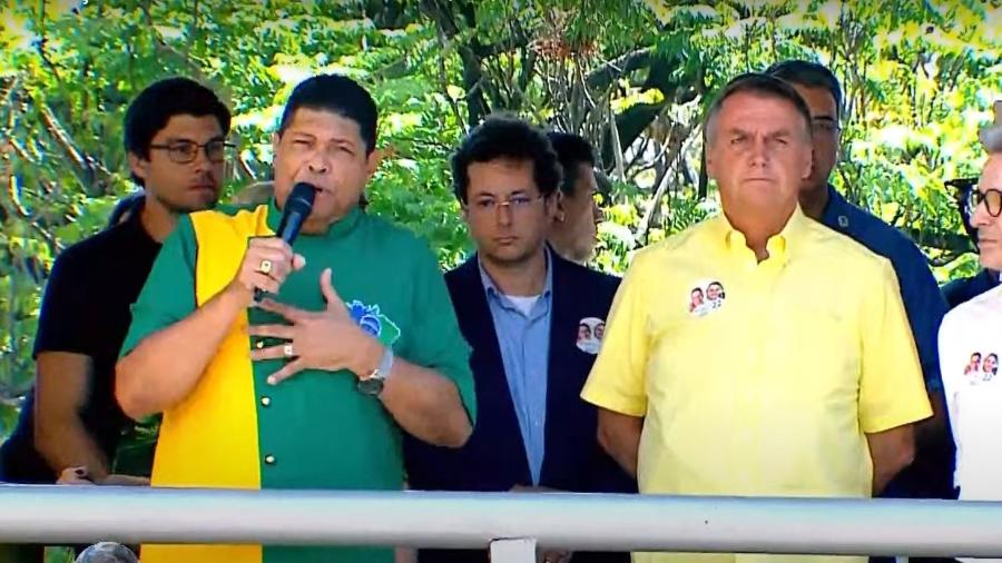Bolsonaro com Zema e Valdemiro Santiago - Reprodução/YouTube