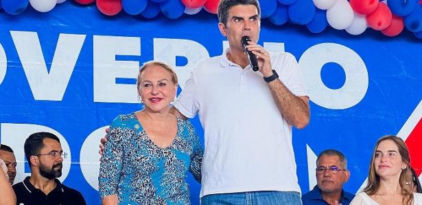 O governador eleito do Pará, Helder Barbalho (MDB-PA), homem branco que mais recebeu dinheiro de candidatas, ao lado da mãe, Elcione Therezinha Zahluth Barbalho (MDB), deputada federal eleita, a mulher que mais doou.