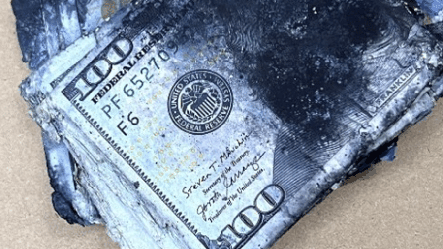 Notas de dólar danificadas podem ser resgatadas