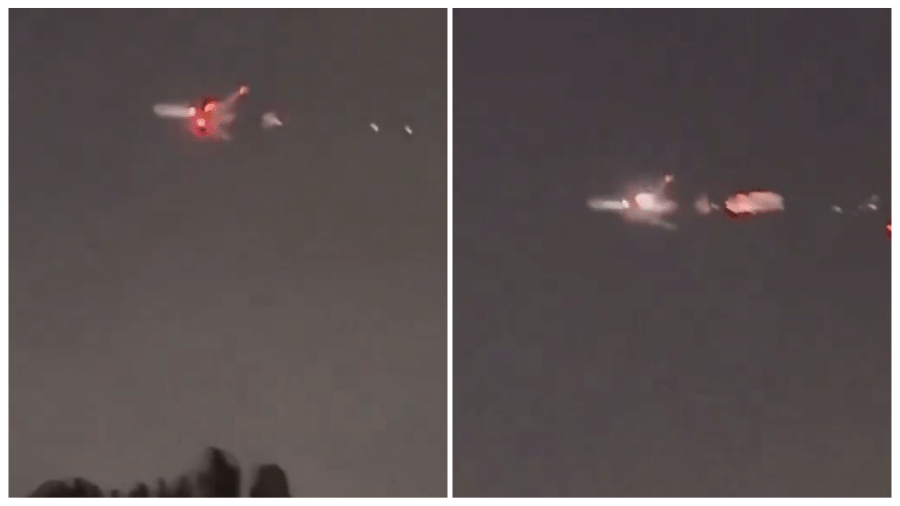 O motor do avião começou a apresentar problemas logo após a decolagem realizada no aeroporto de Miami, nos EUA