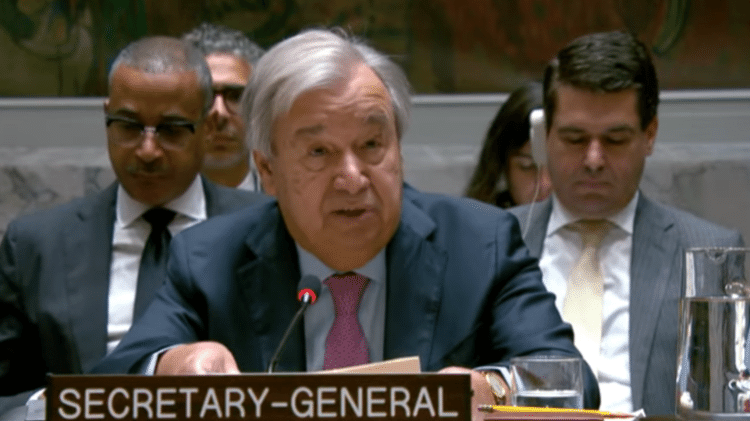 O secretário-geral da ONU, António Guterres