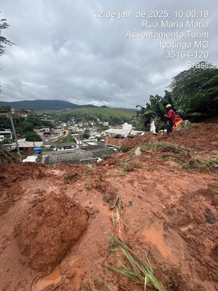 Cidade do interior de Minas registrou deslizamentos em diferentes pontos Cidade do interior de Minas registrou deslizamentos em diferentes pontos