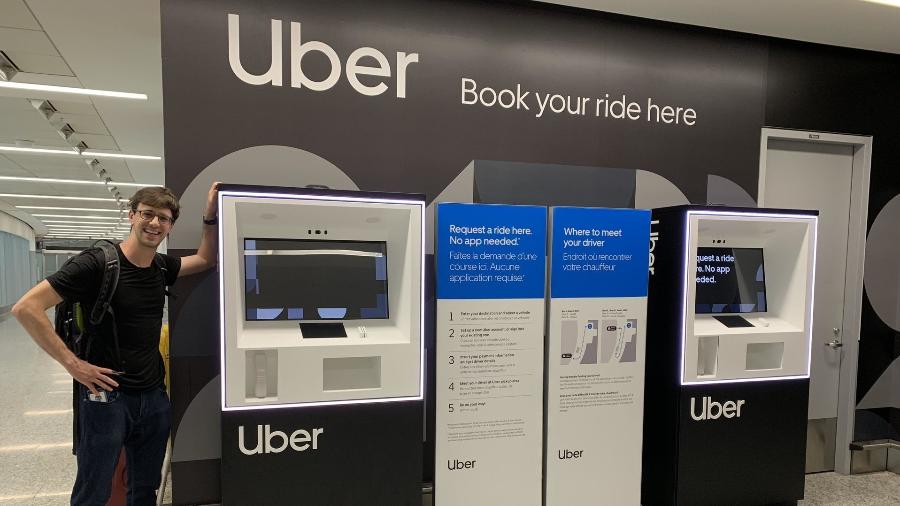 Uber começou a testar quiosques no aeroporto de Toronto - Reprodução/Uber
