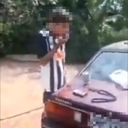 Pai grava vídeo obrigando filho a comer maconha que encontrou em casa no interior de São Paulo - Reprodução